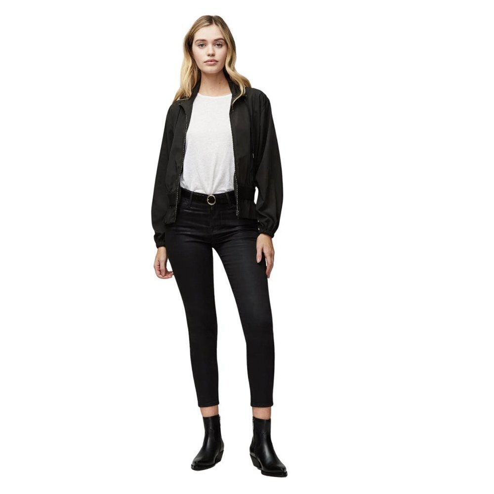 FRAME  Le High Skinny Coated Noir Coated Jeans NWT 31